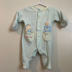 Newborn footie long sleeve onsie